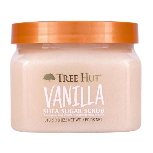 Image of Tree Hut Vanilla Shea Sugar Exfoliating & Hydrating Body Scrub, 18 oz