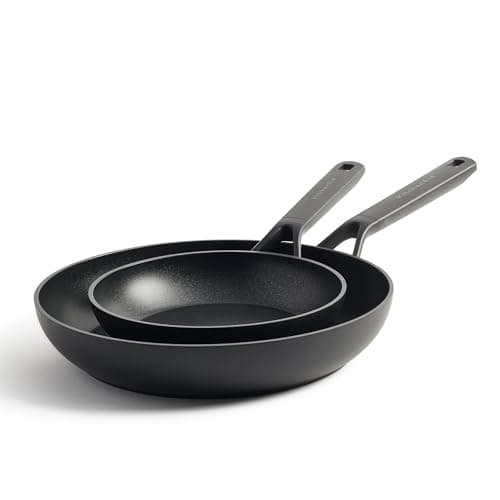 Image of KitchenAid Classic Forged Hard Anodized PFAS-Free Healthy Ceramic Non-Stick, 20 cm and 28 cm Frying Pan Set, Induction, Oven Safe, Black