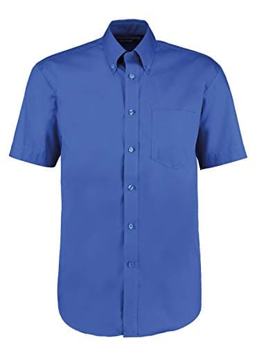 Image of Kustom Kit Mens Short Sleeve Corporate Oxford Shirt Royal 16.5