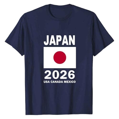 Image of Xbumupa Japan 2026 Soccer Men Woman Cotton Shirt Unisex Navy Blue