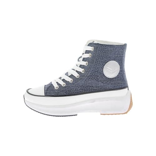 Image of KAPORAL Women's Christa Sneaker, Denim Rhinestone, 3.5 UK