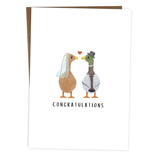 Image of BYANIKA Congratulations Wedding Card | On Your Wedding Day, Just Married, Getting Hitched, For The Newlyweds, Bride & Groom To Be, Happy Couple, New Mr & Mrs | Marriage & Civil Ceremony Cards, Gift