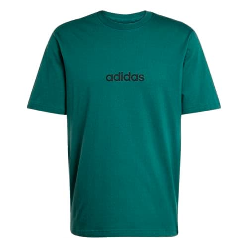Image of adidas Men's Essentials Linear Single Jersey TEE, Collegiate Green/Black, M