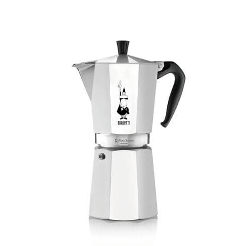 Image of Bialetti Moka Express Aluminium Stovetop Coffee Maker (12 Cup), Silver