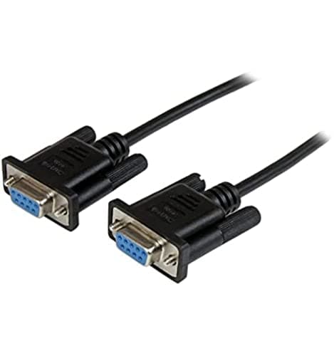 Image of StarTech.com 1m Black DB9 RS232 Serial Null Modem Cable F/F - DB9 Female to Female - 9 pin RS232 Null Modem Cable - 1 meter, Black