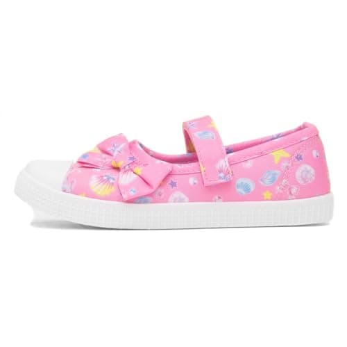 Image of Walkright Claudia Girls Pink Bow Canvas - Size 11 Child UK - Pink