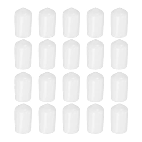 Image of Sourcing Map 200Pcs PVC Rubber End Caps, 10mm ID, White