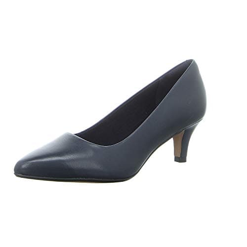 Image of Clarks Women's Linvale Jerica Pumps, Blue Navy Leather, 6.5 UK