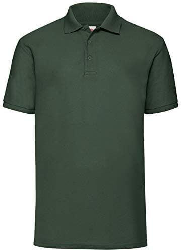 Image of Fruit of the Loom Men's Polo Shirt, Bottle Green, XL