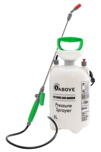 Image of 1ABOVE 5 Litre Garden Pressure Sprayer, Weed Killer, Water Pump Sprayer Ideal for Spraying water, Fertiliser, Herbicides, Pesticides, Detergent and Preservatives