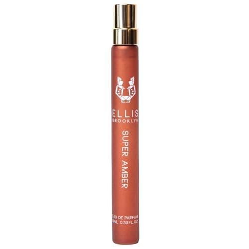 Image of Ellis Brooklyn SUPER AMBER Eau De Parfum Travel Spray, Warm Amber Perfume for Women, Gourmand, Vegan & Allergen-Free Fragrance with Vanilla Orchid, Cedarwood & Musk, Made in the USA, 10ml / 0.33 Fl Oz