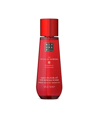 Image of RITUALS The Ritual of Ayurveda Super Dry Body Oil - Fast‑Absorbing, Non‑Greasy – Indian Rose & Sweet Almond – For Body & Hair; Rebalancing Floral Scent, 100ml