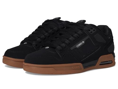 Image of Osiris Men's Peril Skate Shoe, Black/Black/Gum, 9