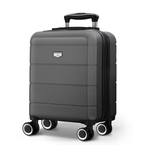 Image of LUGG 15 Inch Jetset Lightweight Travel Cabin Bag Carry On Approved Suitcase ABS Shell Protection Water Resistant & Safe Locking System Easyjet Free Under seat Luggage (45x33x20cm)