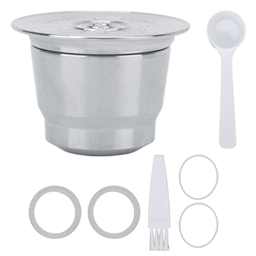 Image of Stainless Steel Reusable Coffee Capsule, Refillable Coffee Pod for NESPRESSO U, CITIZ, LE Cube, MAESTRIA, LATTISSIMA, INISSIA, Concept, Double Layer Filtration Design with S