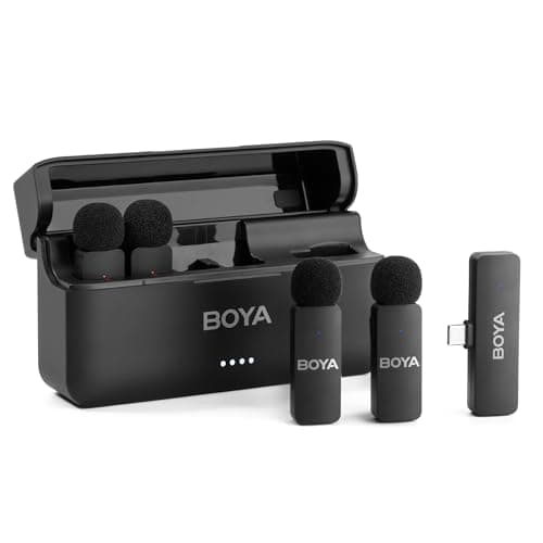 Image of BOYA BY-V4U Wireless Lavalier Microphone for iPhone 15 Android Type C Phone Smartphone Clip-On Wireless Lapel Mic for Video Recording Podcast Interview Streaming Vlog YouTube