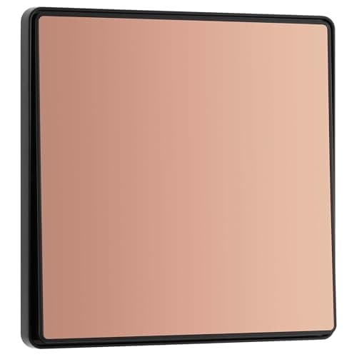 Image of BG Electrical Single Intermediate Wall Light Switch, Edge-to-Edge Rocker, Screwless Appearance, Round Edges, Evolve, Polished Copper, 20A, 16AX, PCDCP13EB