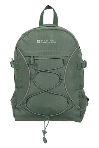 Image of Mountain Warehouse Bolt 18L Backpack - Ripstop Rucksack, Compression Straps Bag - For Travelling Pale Green