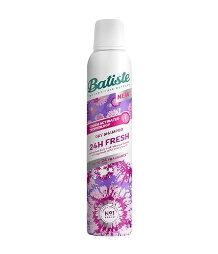 Image of Batiste Dry Shampoo, 24H Fresh Waterless Shampoo, No Rinse Shampoo Hair Spray with Refreshing Fragrance, Touch Activated Dry Shampoo Spray, Vegan Friendly & Invisible, by Batiste Hair Care – 200ml