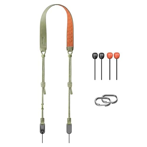 Image of PGYTECH Camera Shoulder Strap Air, Camera Strap Quick Release Leather-like Surface with Braided Ropes, Adjustable Camera Neck Strap for Nikon/Canon/Sony/Fuji SLR Digital Cameras(Grass Green)