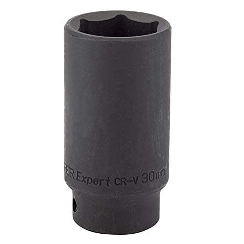 Image of Draper Expert HI-TORQ 1/2" 30mm Deep Impact Socket | 6 Point Hex Socket | Chrome Vanadium Steel Wrench Accessory | 30870