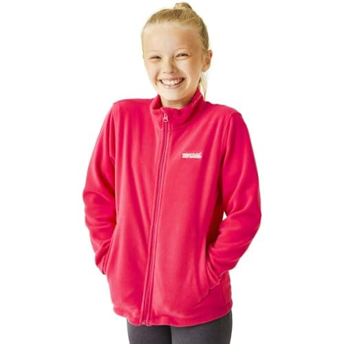 Image of Regatta King Kids Full Zip Fleece Lightweight Jacket with 2 Pockets & Anti-Pill - Perfect for Walking, Hiking & Outdoors