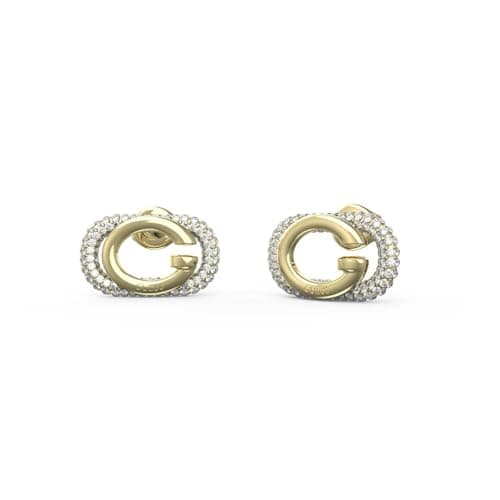 Image of Guess JUBE04511JWYGT-U Women's G Logo Stud Earrings Gold