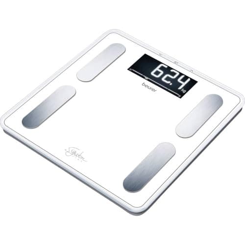 Image of Beurer BF400 White Signature Line Body Analysis Scale| Precise Body Analysis with 10 User Profiles | Extra Large Inverse LCD Display | Capacity up to 200 kg
