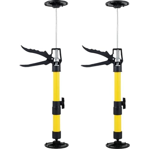 Image of Eummy 2Pcs Telescopic Quick Support Rod Adjustable 50-115cm 3rd Hand Support System Heavy Duty 40KG Capacity Support Pole Non-Slip Door Frame Strut Telescopic Prop for Plasterboard Drywall