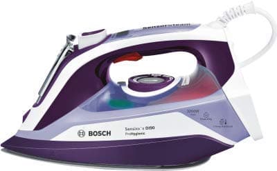 Image of Bosch Sensixx 'X DI90 Dry & Steam Iron CERANIUM glissée Pro Soleplate 3200 W Violet, White – Iron (Dry & Steam Iron, CERANIUM glissée Pro Soleplate, 2.5 m, Violet, White, 65 g/min, 0.4 L