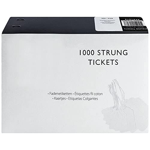 Image of Q-Connect Strung Ticket 37x24mm White (1000 Pack)