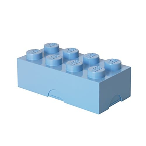 Image of LEGO Lunch Box with 8 Knobs – Food-Grade, Dishwasher Safe, Versatile Storage Container, Pencil Case, Snack Box, 950ml Light royal blue