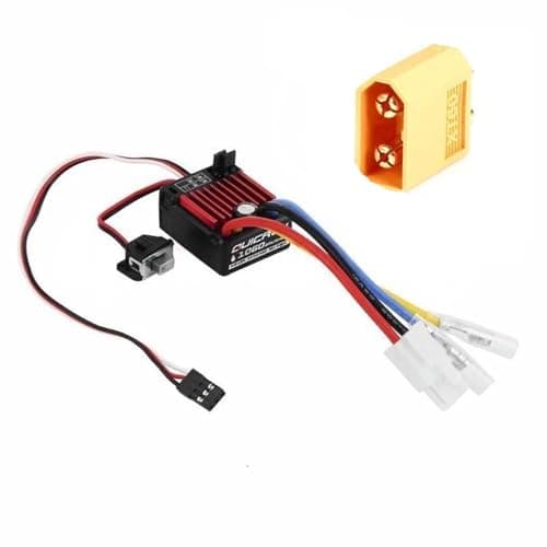 Image of SPARKHOBBY QuicRun 1060 60A Brushed Electronic Speed Control for HobbyWing ESC 2-3S Lipo SBEC 6V 3A Waterproof Dustproof for 1:10 Sports (1060 60A XT60-M)