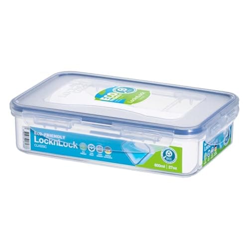 Image of LocknLock Rectangular 800ml (207 x 134 x 53mm), Clear/Blue