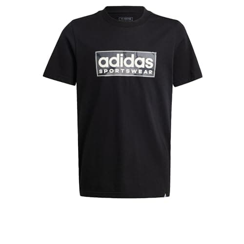 Image of adidas Boy's CAMO Box Junior Boys Tshirt, Black, 15-16 Years