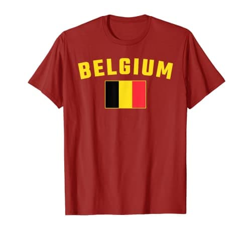 Image of BELGIUM & Belgian Flag, Men, Women, Kids 2022 Football T-Shirt