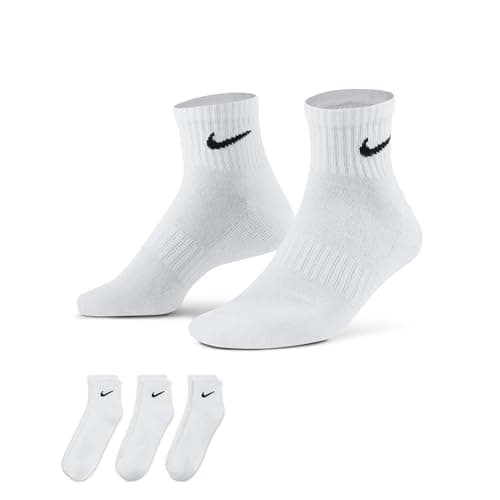 Image of NIKE Men's U Nk Everyday Cush Ankle 3pr Socks, White, L UK