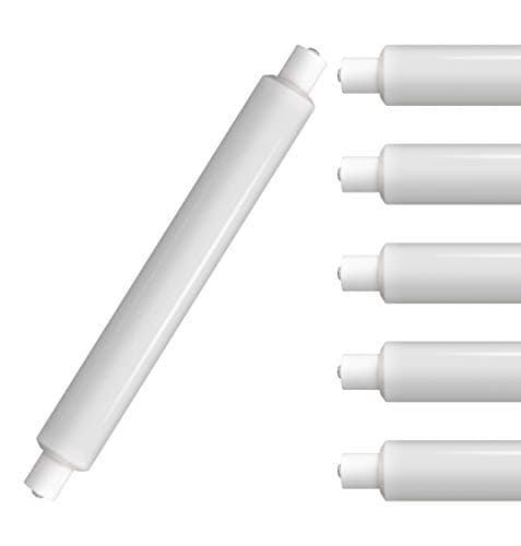 Image of Crompton Lamps LED 221mm DET Tubular 3.5W SCC-S15 (5 Pack) (30W Equivalent) 2700K Warm White Opal 300lm Double-Ended Striplight Mirror-Light Picture-Light Multipack Light Bulbs