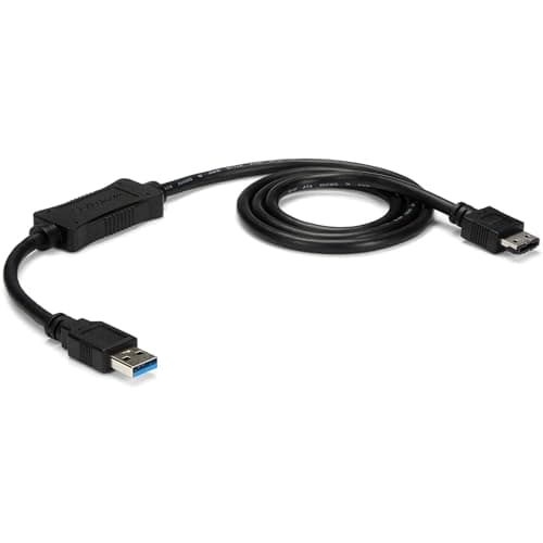 Image of StarTech.com 3 ft USB 3.0 to eSATA Adapter - 6 Gbps USB to HDD/SSD/ODD Converter - Hard Drive to USB Cable (USB3S2ESATA3)