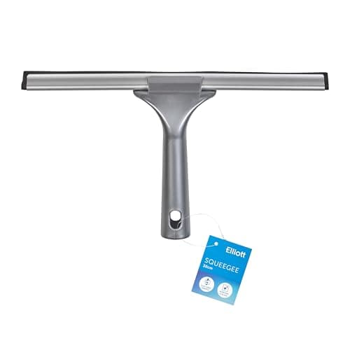Image of Elliott Multi-Purpose Window Squeegee perfect for streak free cleaning on Windows, shower screens, cars and mirrors, Aluminium frame housing a 30cm rubber squeegee with an ergonomic Grey Handle.