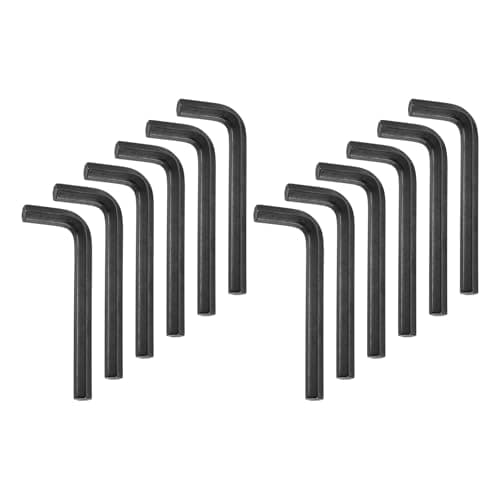 Image of sourcing map 12pcs Hex Key Wrench 7/16" 45# Steel L-Shape Hexagon SAE Wrenches Repairing Tool for Home DIY Bike Motorcycle Repair, Black