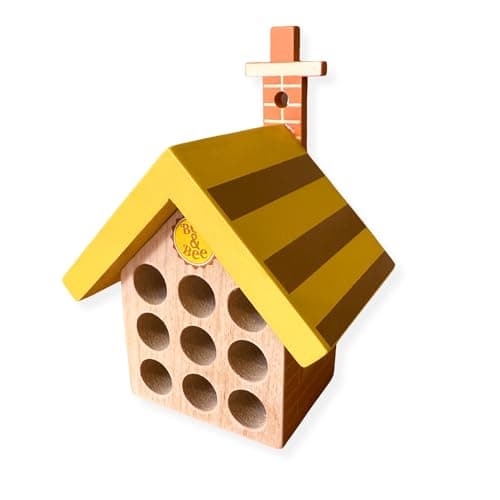 Image of House of Marbles Wooden Bee House – Insect Habitat for Garden Wildlife – Eco-Friendly Bug Hotel for Bees & Pollinators – Outdoor Nature Gift for Children & Adults