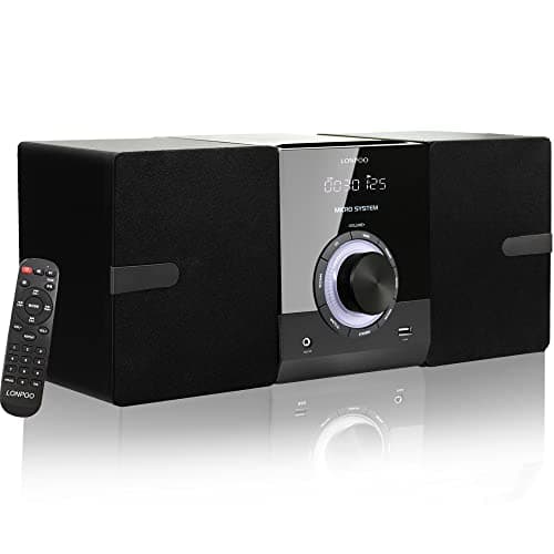 Image of Compact Micro Hi-Fi Stereo System with CD Player, Bluetooth, FM Radio, USB Playback, Aux-input & Earphone output, 2-Way Clear Sound Music System, DSP-Tech (LP-886BL)
