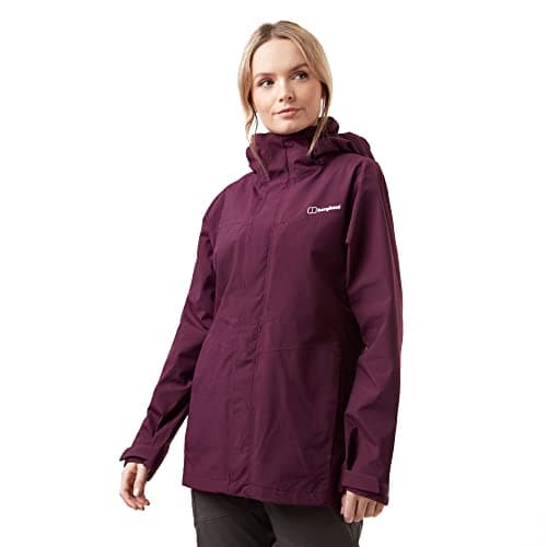 Image of Berghaus Women's Maitland GORE-TEX IA Waterproof Jacket with 2 Zipped Hand Pockets, Women's Rain Coat, Outdoors, Trekking, Hiking and Walking Clothing (UK, Numeric, 12, Regular, Regular, Purple)
