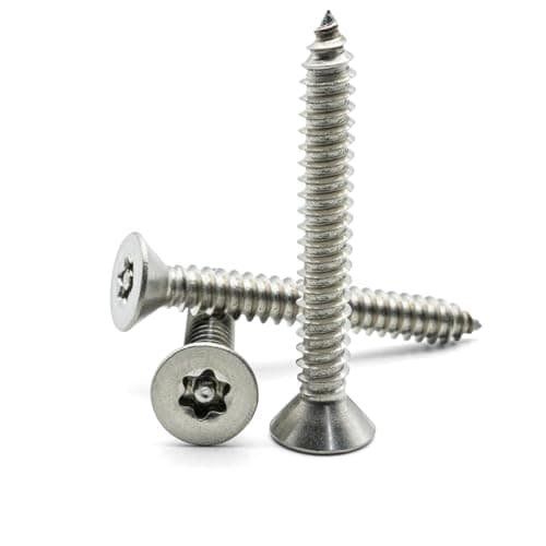 Image of Hippo Hardware No.8 (4.2mm X 32mm) Countersunk Security Wood Screws Torx Anti Tamper Vandal Self Tapping A2 Stainless Steel (Pack of 30)