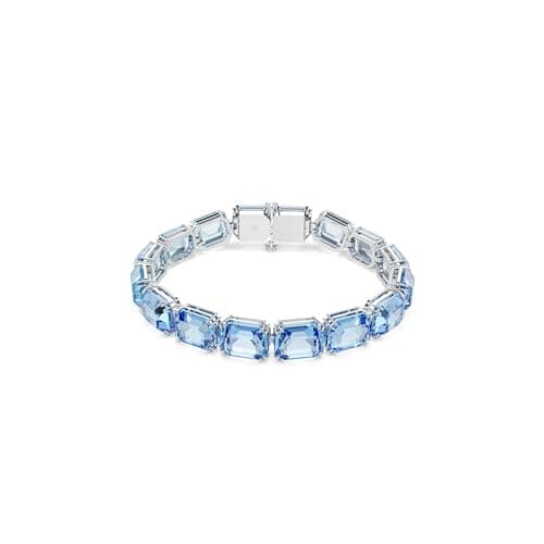 Image of Swarovski Millenia bracelet, Octagon cut, Colour gradient, Blue, Rhodium plated