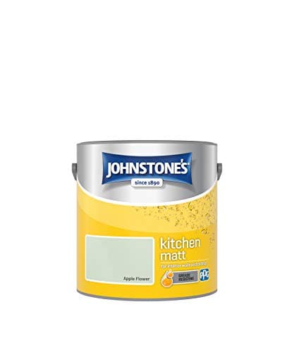 Image of Johnstone's - Kitchen Paint - Apple Flower - Matt Finish - Grease & Stain Resistant - Suitable for Kitchen Walls & Ceilings - Highly Durable - Low Odour - 12m2 Coverage per Litre - 2.5L