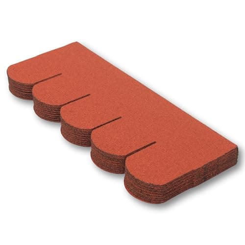 Image of Premium Asphalt Roof Shingles - 25 Pieces / 3 sqm | Red Fish Scales Design Felt Shingles 31.5 in x 12.4 in (80 x 31.5 cm) Weather Resistant & Heavy-Duty Roofing Felt