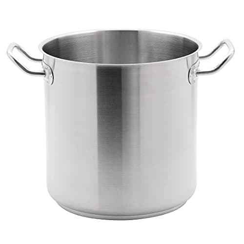 Image of Vogue Stainless Steel Deep Stock Pot 30cm - Commercial Saucepan with Cool Welded Handles for All Hobs Including Induction T193