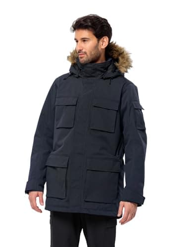Image of Jack Wolfskin Mens Glacier Canyon Parka Jacket - Night Blue - L